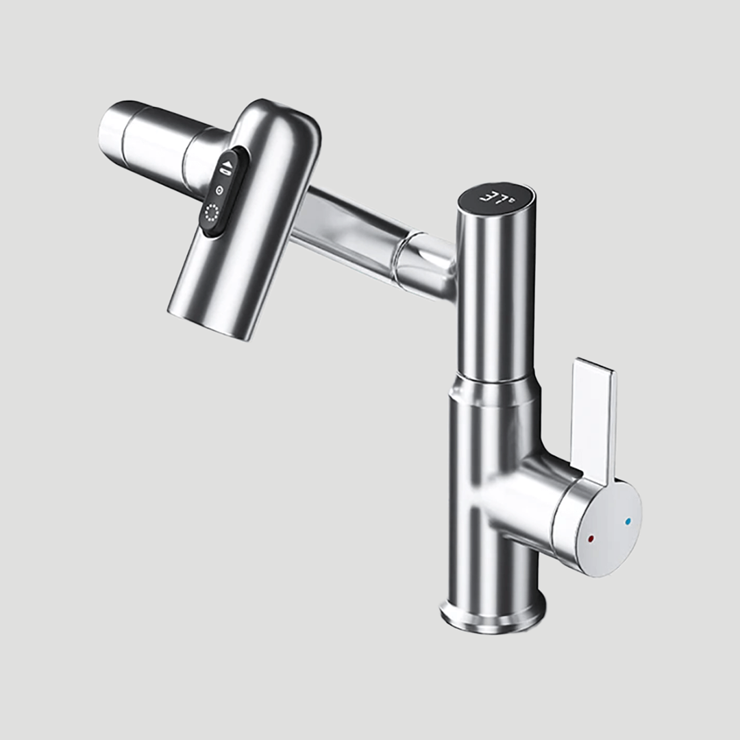 Smart Kitchen Faucet with LED Temperature Display – 360° Swivel Single Handle Sink Mixer Tap for Kitchen & Bathroom | Thomler