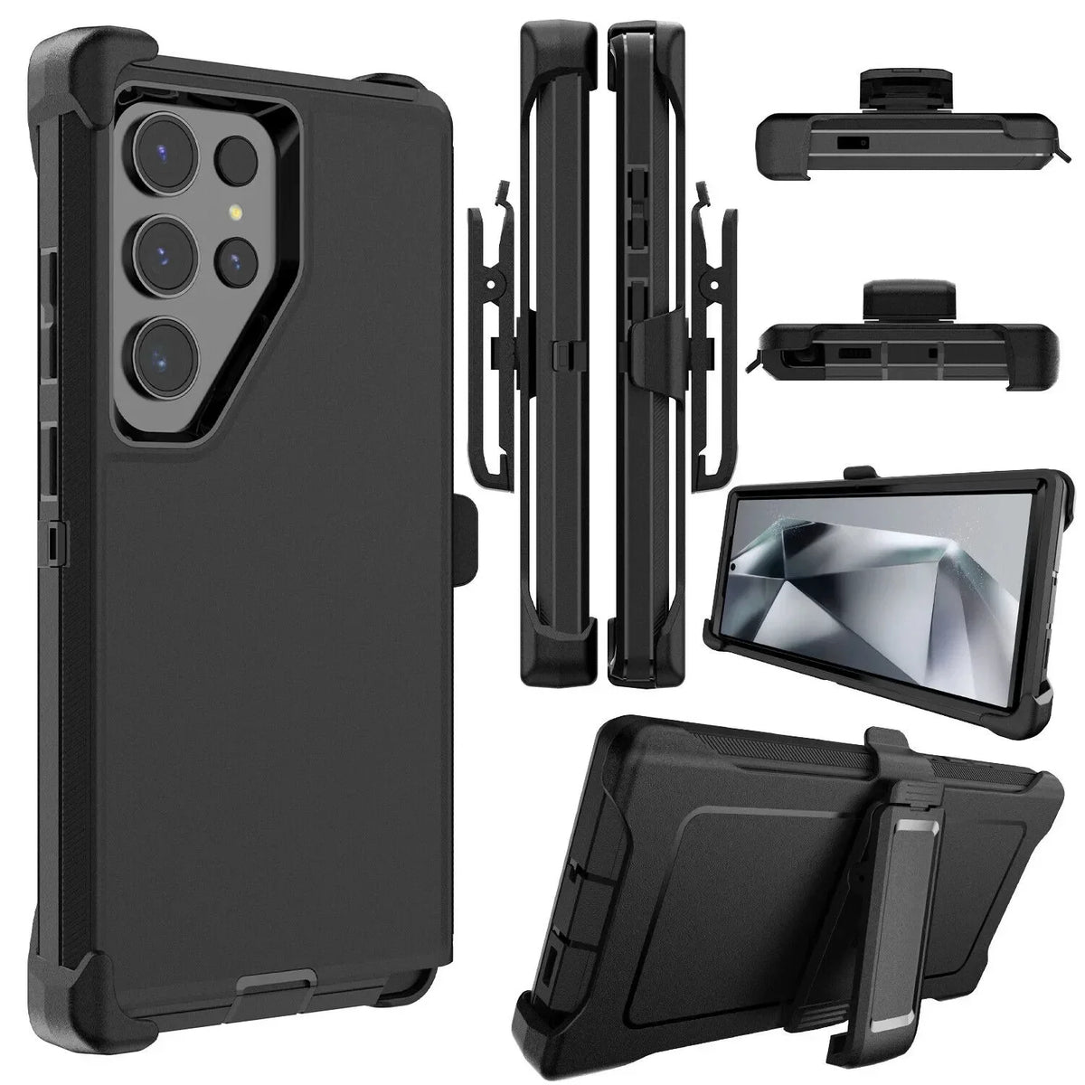 Heavy-Duty Belt Clip Phone Case for Samsung Galaxy – Rugged Dual-Layer Protection with Holster – S21 S22 S23 S24 S25 Plus Ultra | Thomler