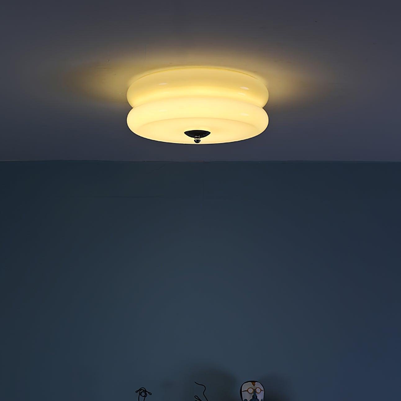 Ceiling Light Glass Metal 32.0 cm Warm LED Living Room Art Deco Flush Mount Hallway Lighting | Thomler