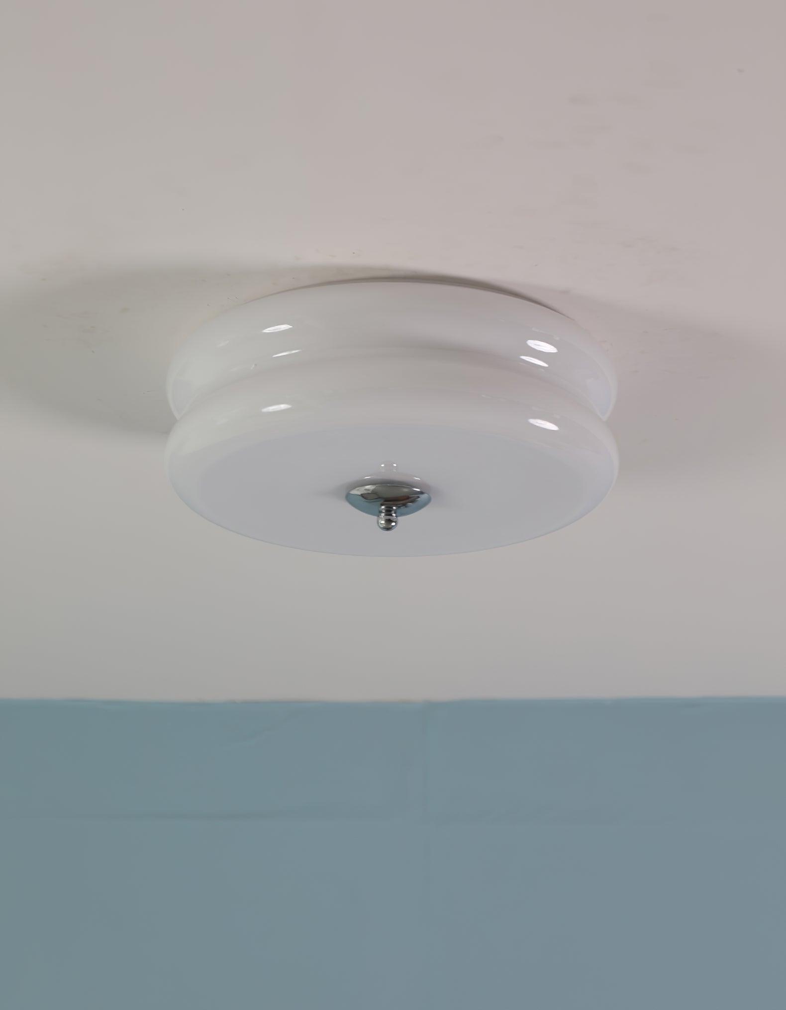 Ceiling Light Glass Metal 32.0 cm Warm LED Living Room Art Deco Flush Mount Hallway Lighting | Thomler