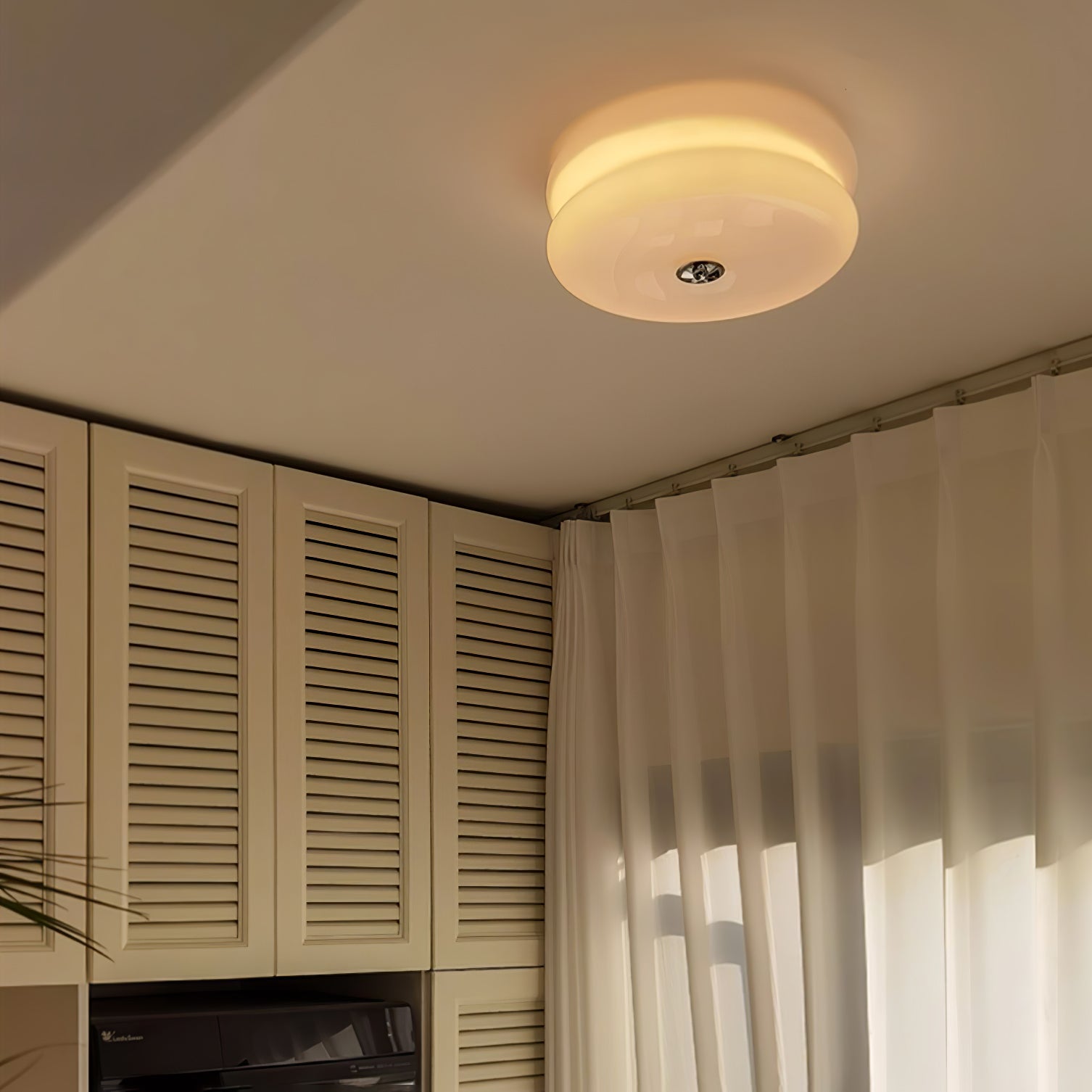 Ceiling Light Glass Metal 32.0 cm Warm LED Living Room Art Deco Flush Mount Hallway Lighting | Thomler