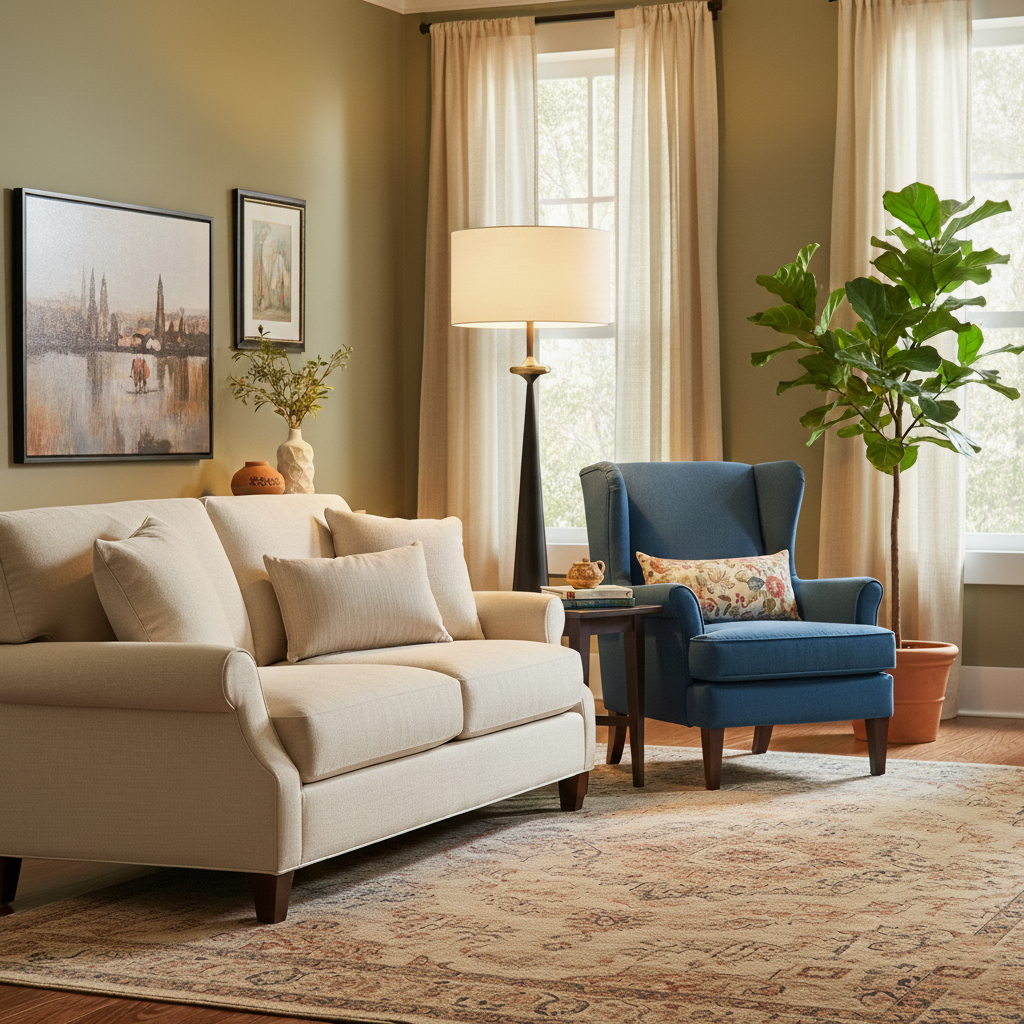 Floor Lamp Wood 65.4 in White Shade Living Room Ambient Lighting Contemporary Decor | Thomler