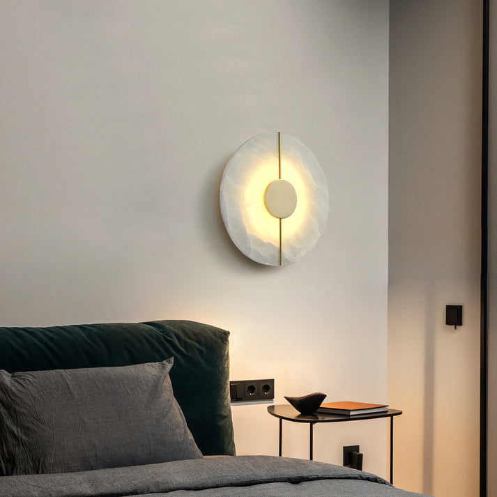 Wall Lamp Marble 16.7 in Warm LED Bedroom Hallway Modern Nordic Minimalist Sconce Lighting Fixture | Thomler