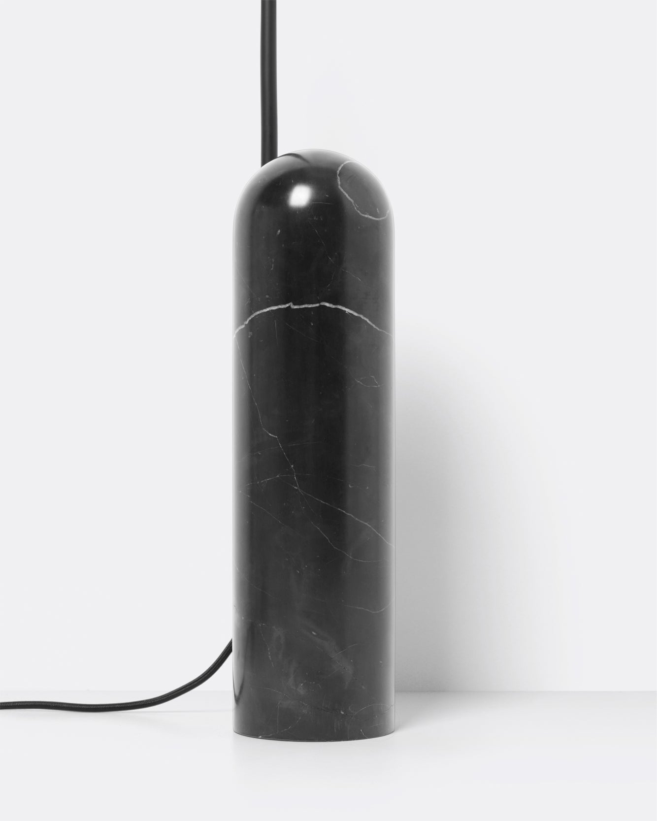 Floor Lamp Metal 53.5 in Black Marble Base Indoor LED Reading Light Living Room Bedroom Accent | Thomler