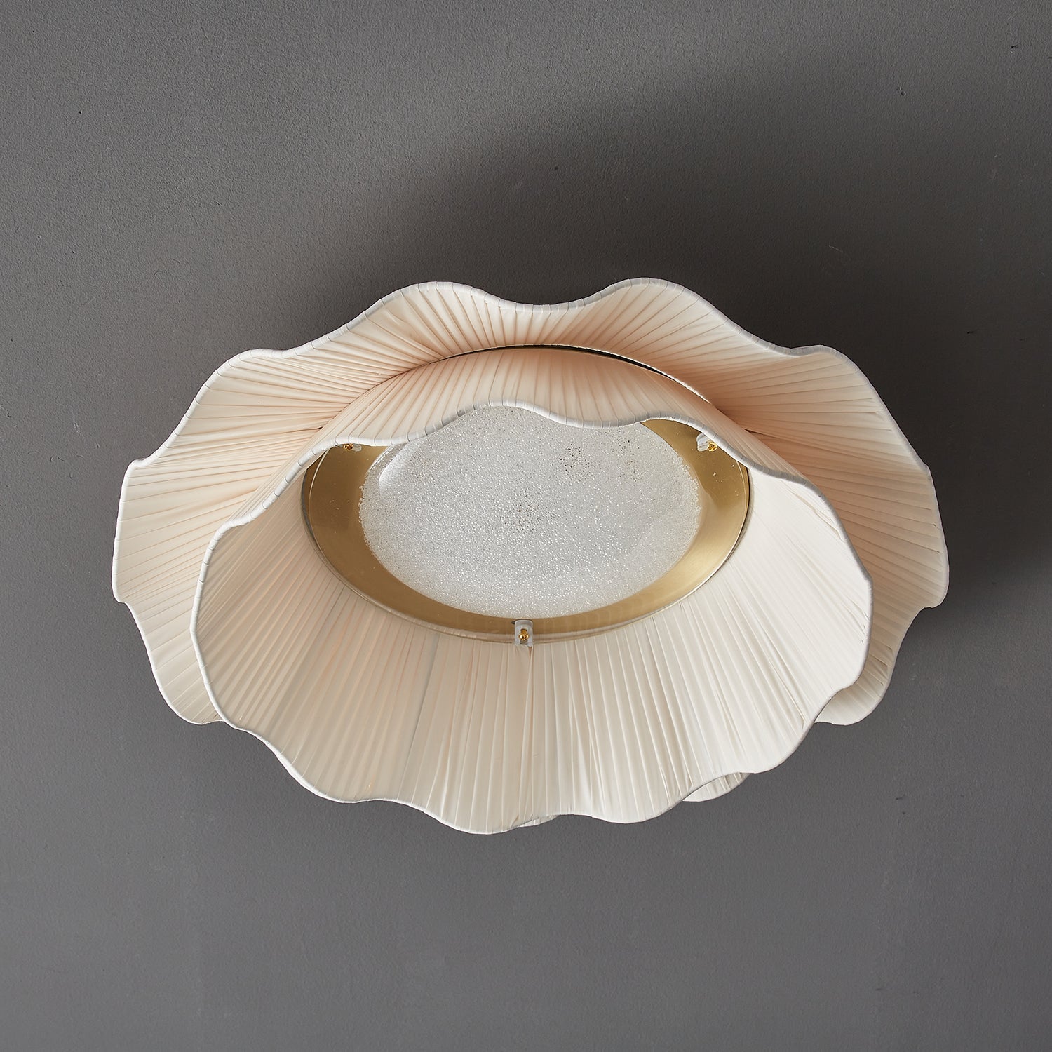 Ceiling Light Fabric Shade Integrated LED 50.0 cm Beige Bedroom Hallway Dimmable Flush Mount Indoor Lighting | Thomler