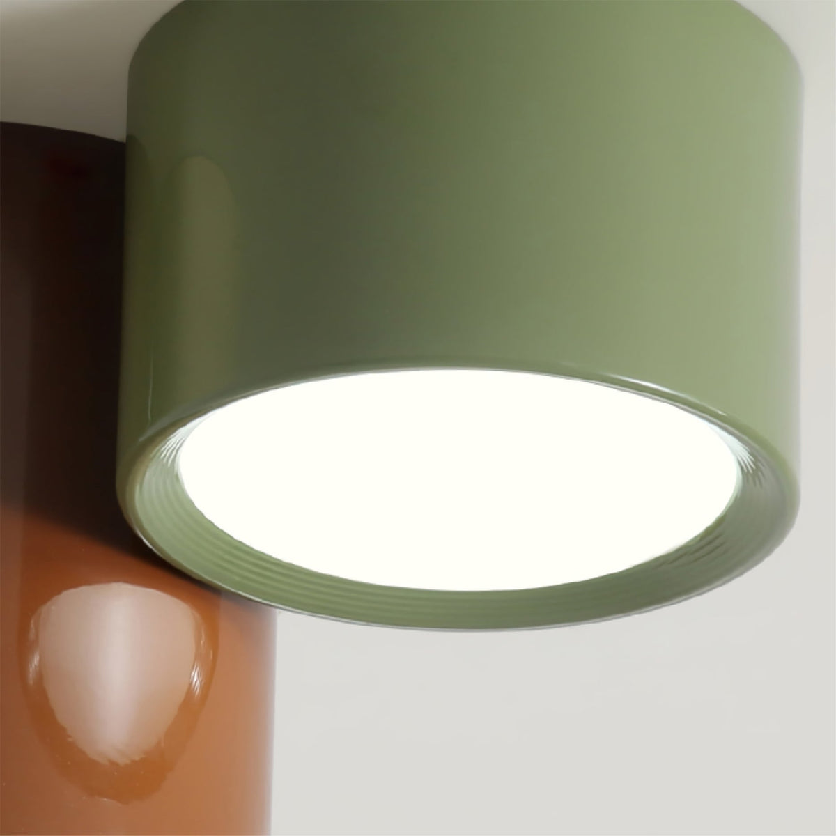 Minimalist Flush Mount LED Ceiling Light with Colorful Acrylic Shade for Bedroom, Hallway & Kids' Room | Thomler