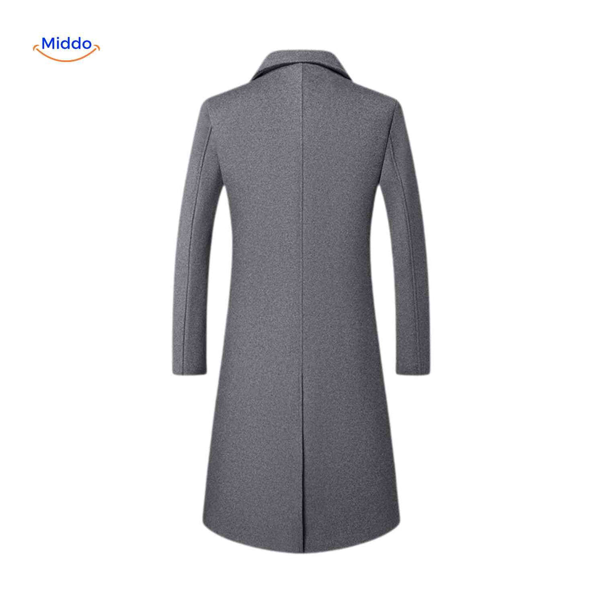 Men's Knee-Length Wool Overcoat – Classic British Heritage Styling for Fall & Winter | Thomler