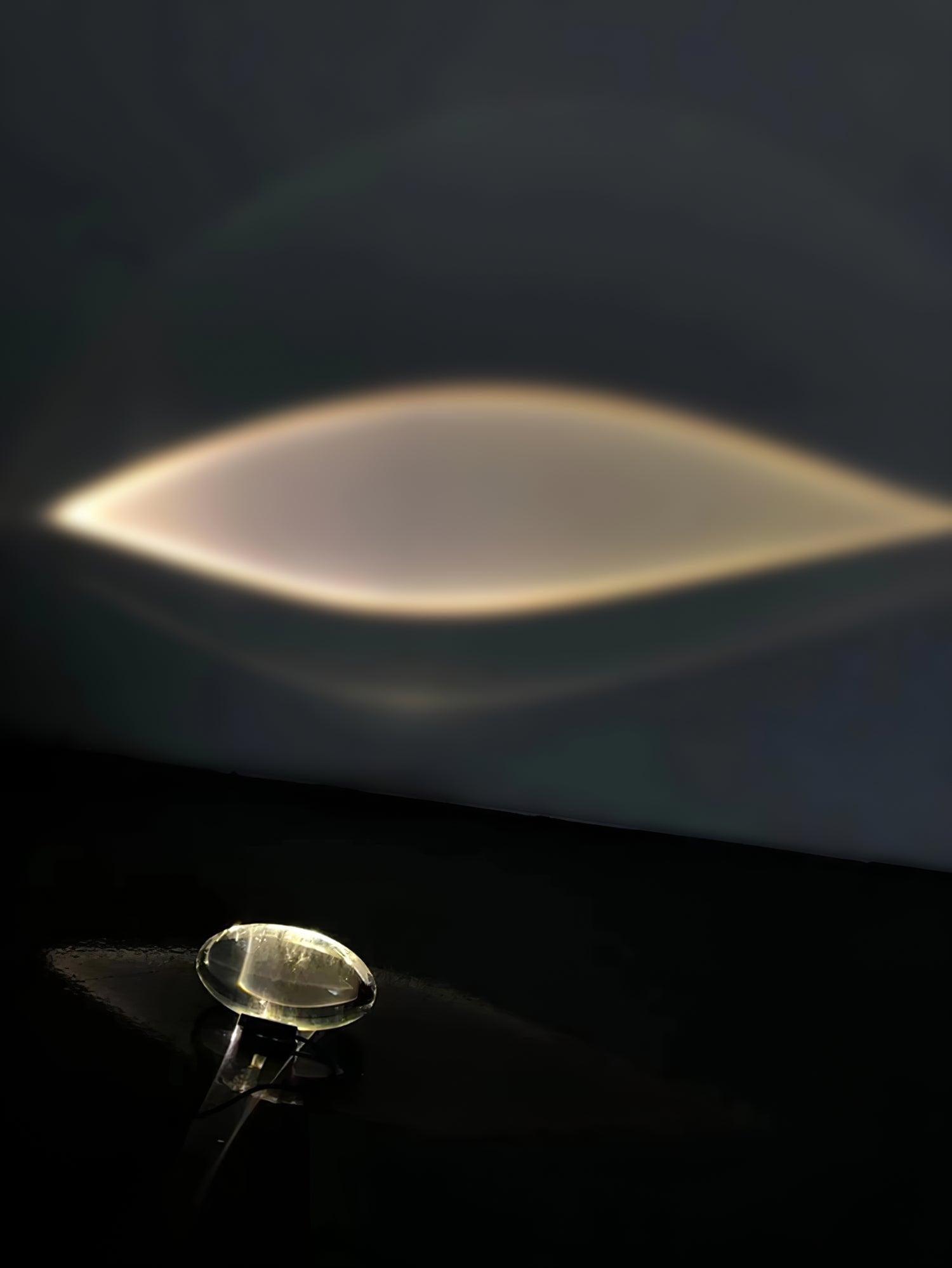 Atman Glass Oval Table Lamp 6.3 in x 3.1 in Chrome Indoor Accent Lighting Warm Neutral Cool | Thomler