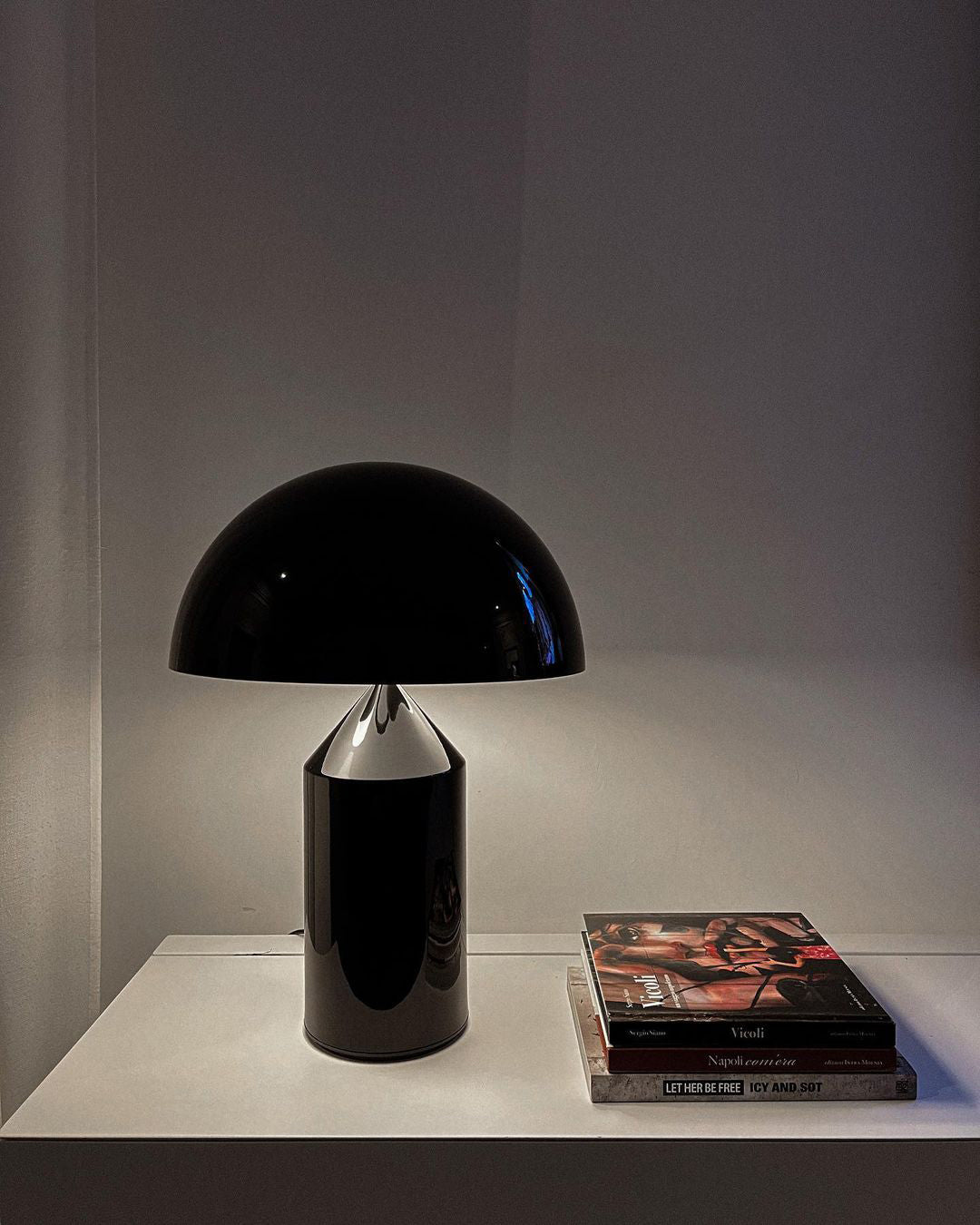 Geometric Table Lamp 13.8 in Metal Modern Bedroom Living Room Ambient Light Sculptural Design | Thomler