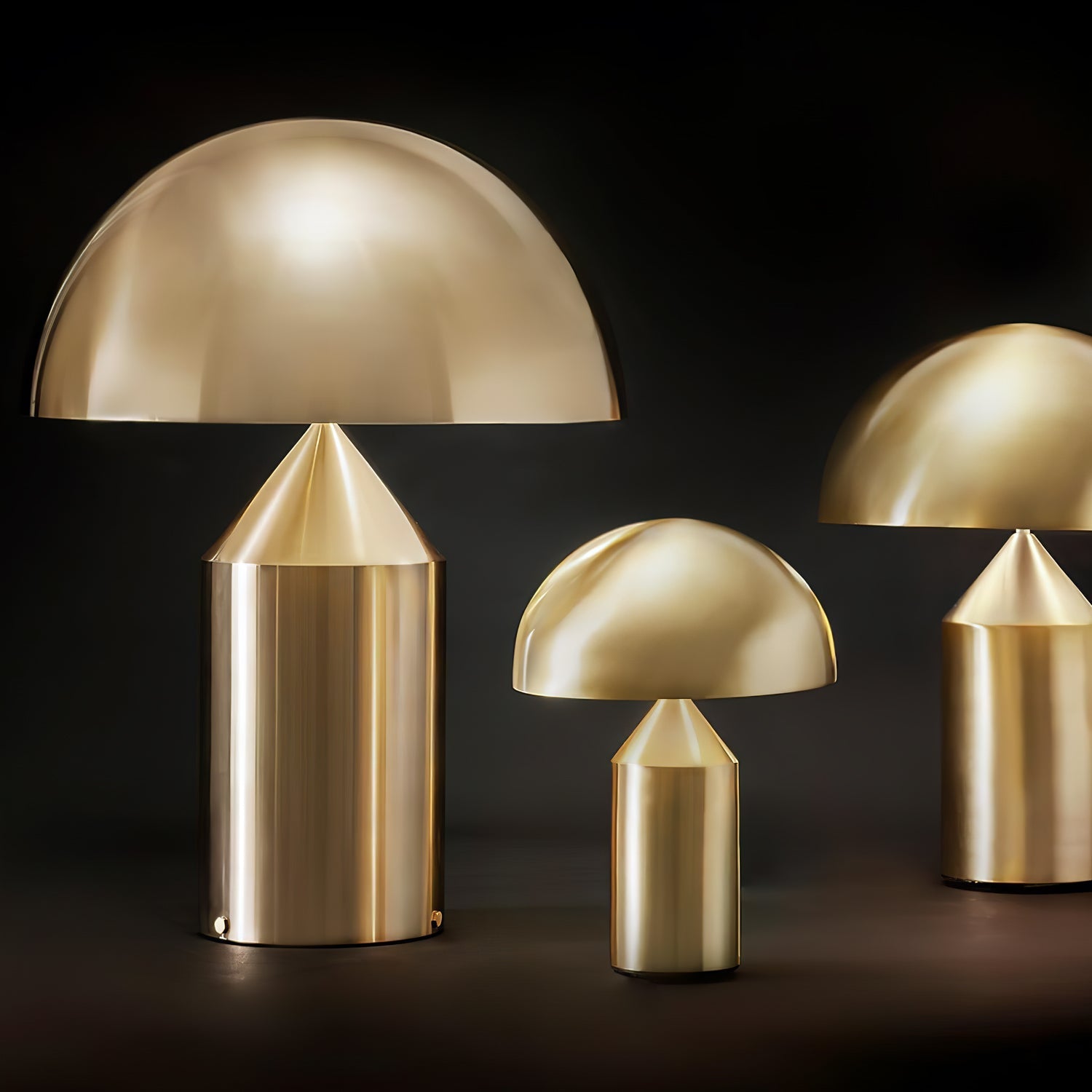 Geometric Table Lamp 13.8 in Metal Modern Bedroom Living Room Ambient Light Sculptural Design | Thomler