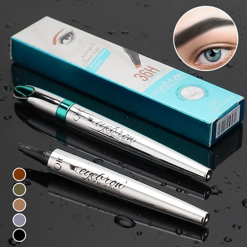Four-Tip Eyebrow Pen Hair-Like Strokes Smudge-Proof Long-Wear Natural Brow Definer Tool for Sparse Thin Patchy Brows Women Daily Makeup | Thomler