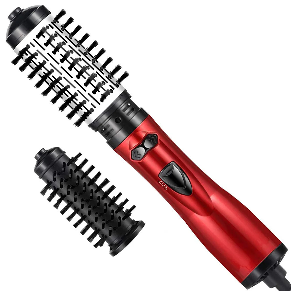 Volumizing Hot Air Brush with Rotating Barrel for Curls & Waves | Ionic Ceramic Styling Wand | Dual Voltage 1000W Hair Dryer Brush | Thomler