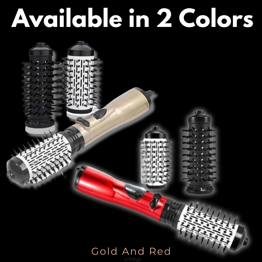 Volumizing Hot Air Brush with Rotating Barrel for Curls & Waves | Ionic Ceramic Styling Wand | Dual Voltage 1000W Hair Dryer Brush | Thomler