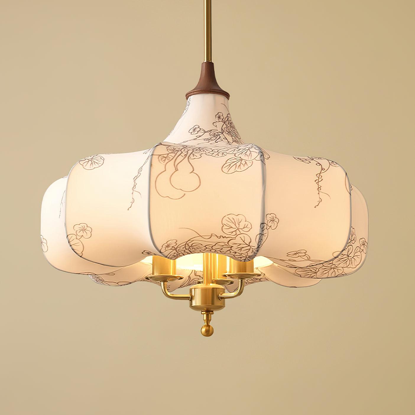 Layered Wood Hanging Light Fixture Adjustable Height Ceiling Lamp 20-24 Inches Multi-Material Dining Room Living Room Bedroom | Thomler