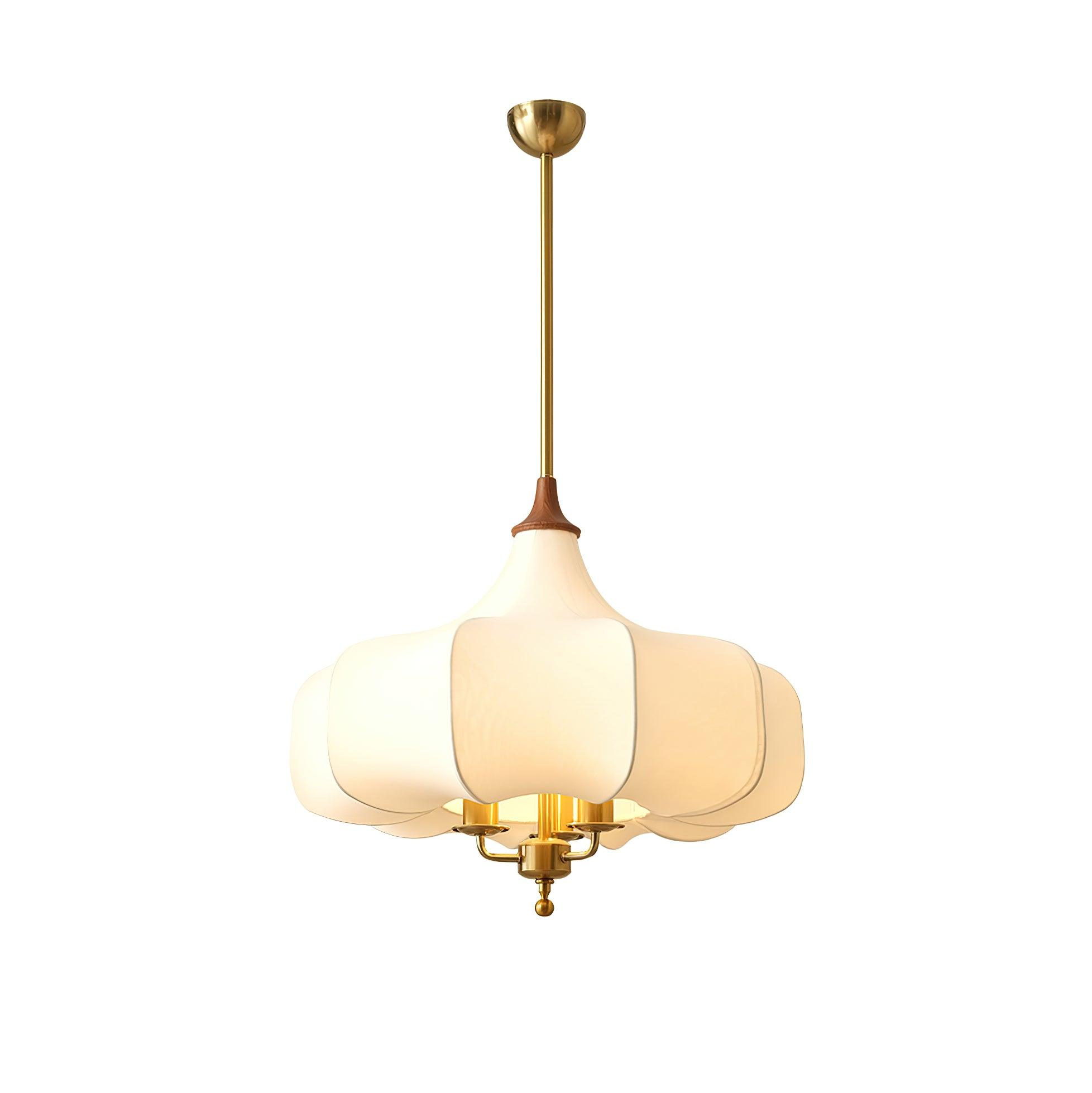 Layered Wood Hanging Light Fixture Adjustable Height Ceiling Lamp 20-24 Inches Multi-Material Dining Room Living Room Bedroom | Thomler