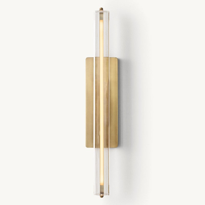 Crystal Wall Sconce Light Fixture with Brass Finish for Living Room Entryway Bedroom Hallway Dining Room Modern LED Lighting | Thomler