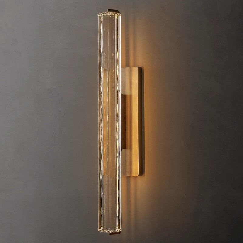 Crystal Wall Sconce Light Fixture with Brass Finish for Living Room Entryway Bedroom Hallway Dining Room Modern LED Lighting | Thomler