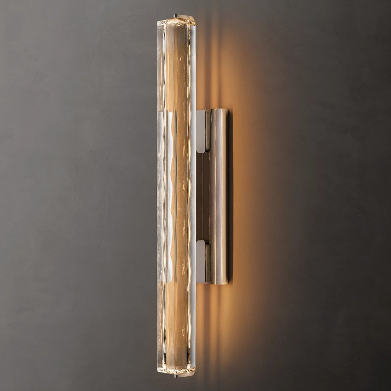 Crystal Wall Sconce Light Fixture with Brass Finish for Living Room Entryway Bedroom Hallway Dining Room Modern LED Lighting | Thomler
