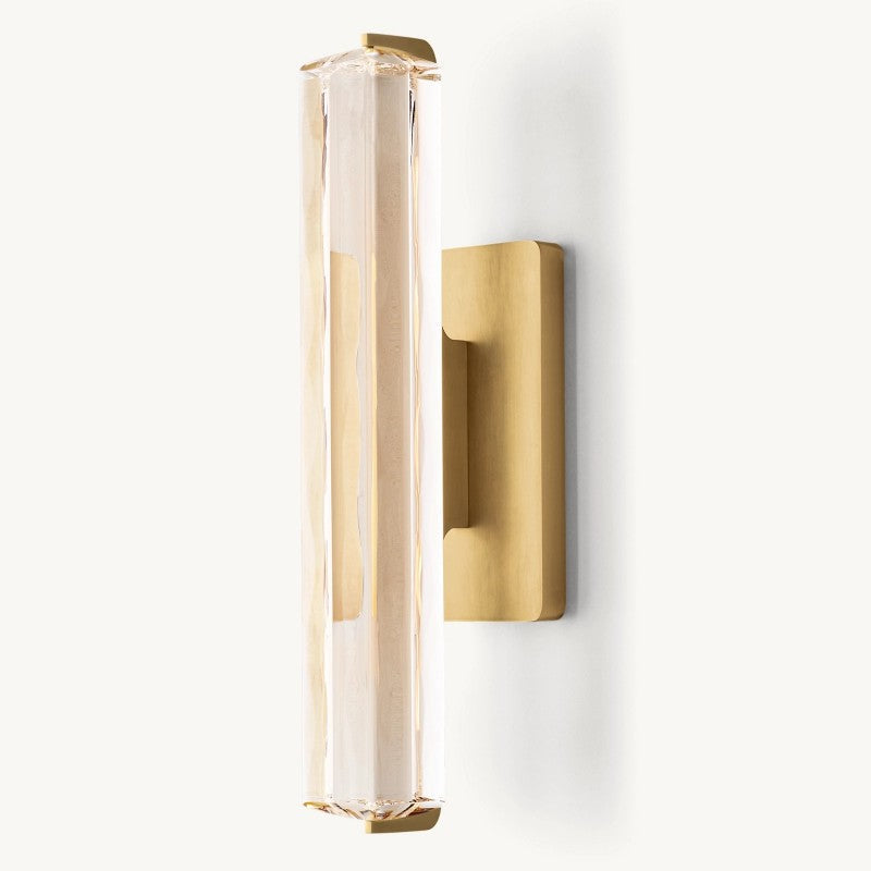 Crystal Wall Sconce Light Fixture with Brass Finish for Living Room Entryway Bedroom Hallway Dining Room Modern LED Lighting | Thomler
