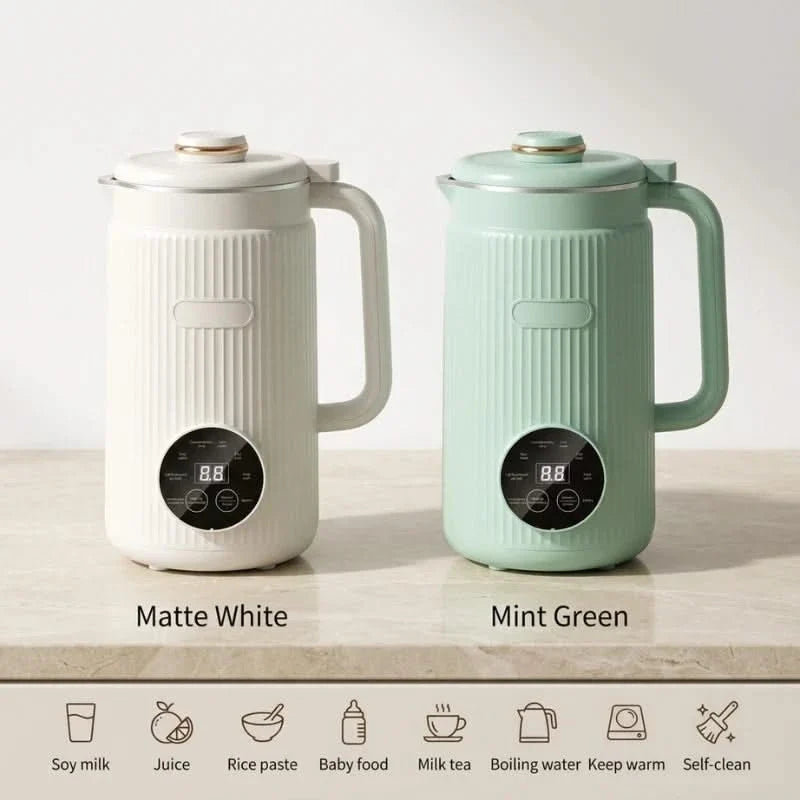 Multi-Function Soup & Milk Maker – 8 Programs, Self-Cleaning 1.2L Blender for Hot Soups, Plant Milk, Juice & Baby Food | Thomler