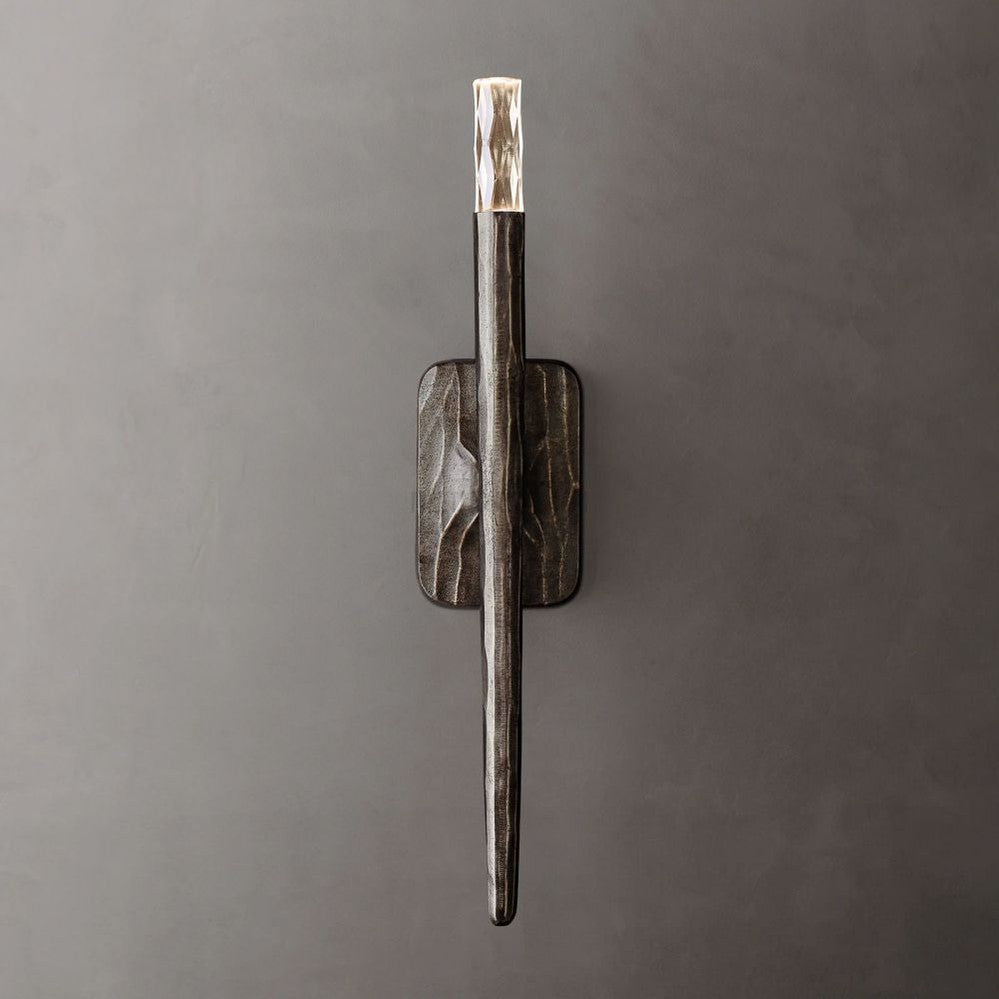 Tubular Wall Light Fixture – Forged Metal Finish – 20" or 36" Vertical Design – G9 LED Included – Bedroom Hallway Living Room Entryway | Thomler
