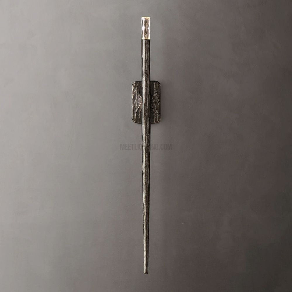 Tubular Wall Light Fixture – Forged Metal Finish – 20" or 36" Vertical Design – G9 LED Included – Bedroom Hallway Living Room Entryway | Thomler
