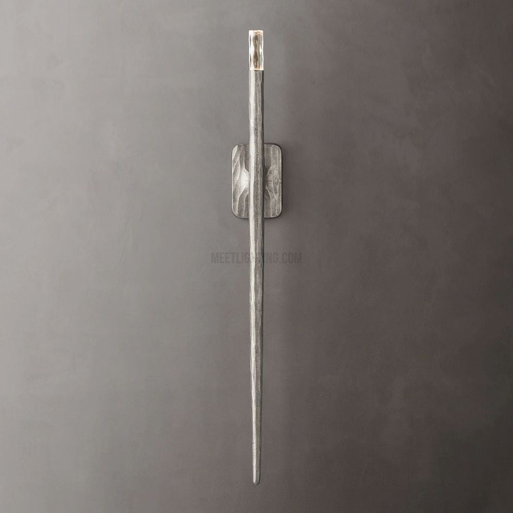 Tubular Wall Light Fixture – Forged Metal Finish – 20" or 36" Vertical Design – G9 LED Included – Bedroom Hallway Living Room Entryway | Thomler