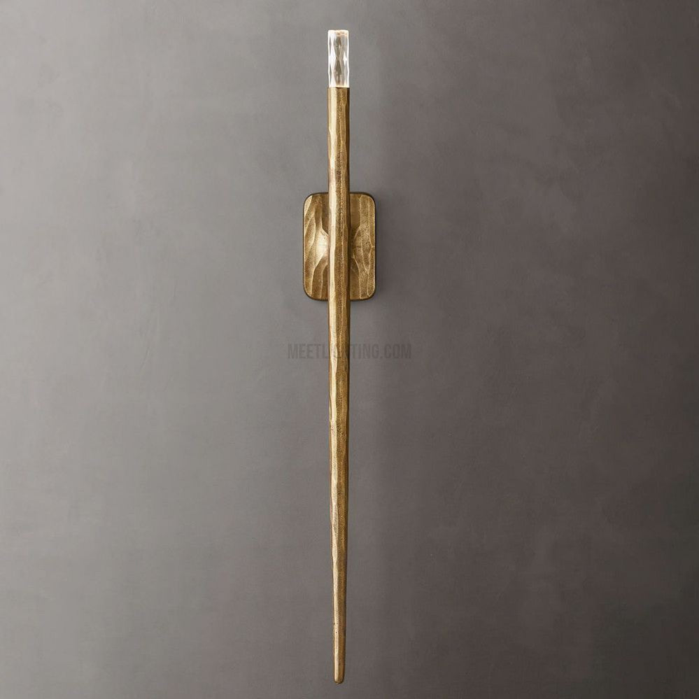 Tubular Wall Light Fixture – Forged Metal Finish – 20" or 36" Vertical Design – G9 LED Included – Bedroom Hallway Living Room Entryway | Thomler