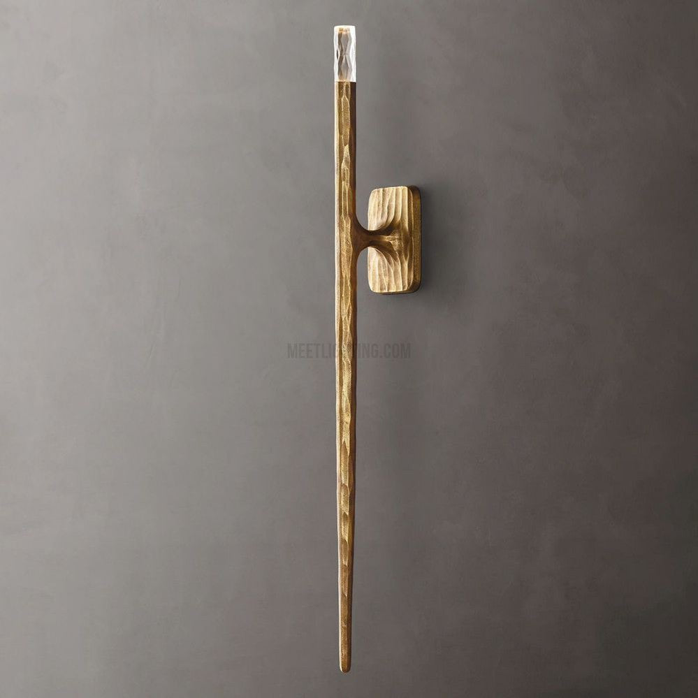 Tubular Wall Light Fixture – Forged Metal Finish – 20" or 36" Vertical Design – G9 LED Included – Bedroom Hallway Living Room Entryway | Thomler