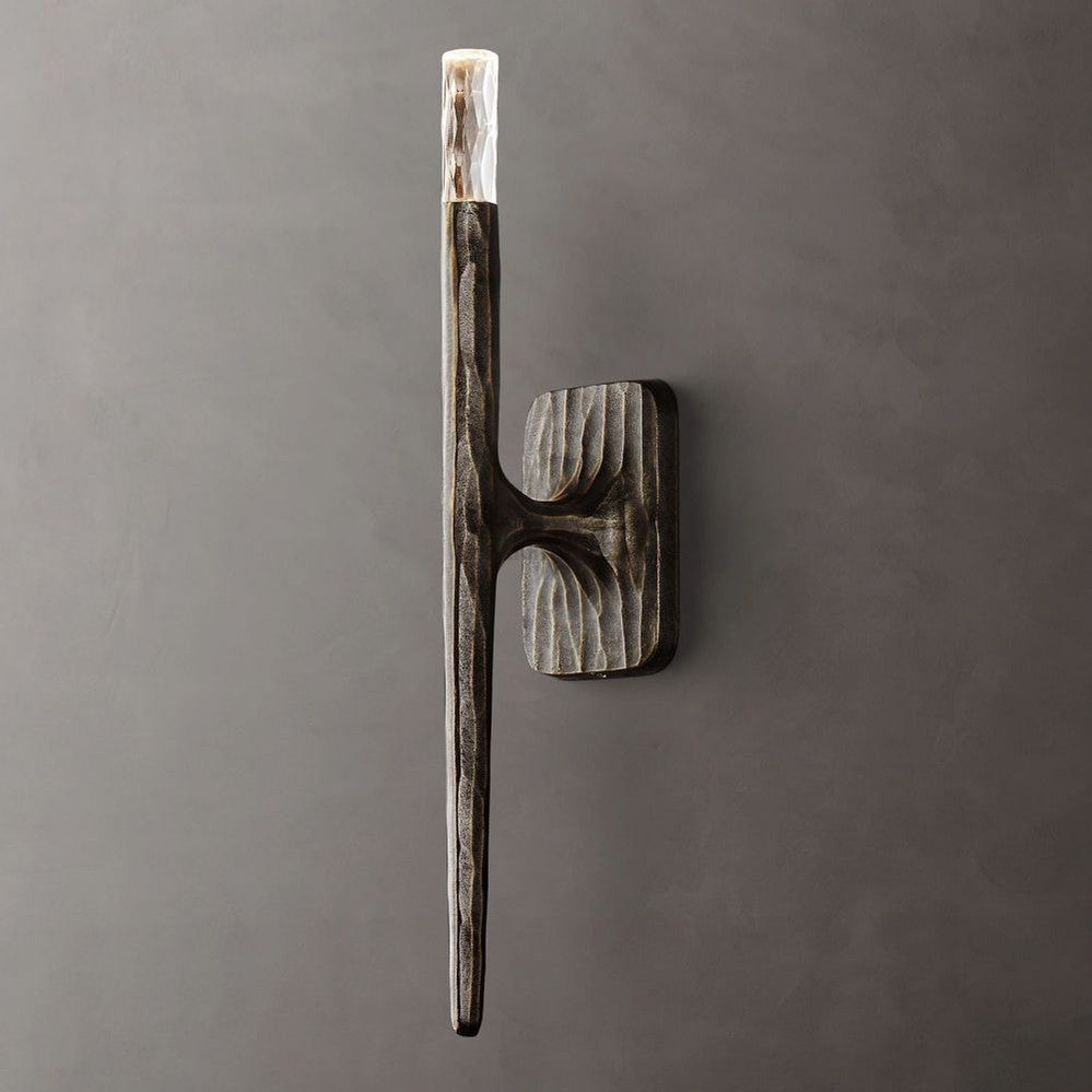 Tubular Wall Light Fixture – Forged Metal Finish – 20" or 36" Vertical Design – G9 LED Included – Bedroom Hallway Living Room Entryway | Thomler