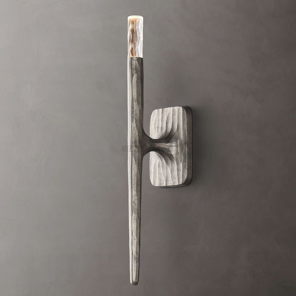 Tubular Wall Light Fixture – Forged Metal Finish – 20" or 36" Vertical Design – G9 LED Included – Bedroom Hallway Living Room Entryway | Thomler