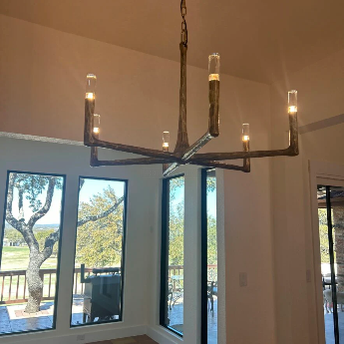 Handcrafted Metal Circle Chandelier Statement Lighting for Dining Room & Foyer 36-72 Inch | Thomler