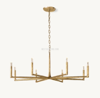 Handcrafted Metal Circle Chandelier Statement Lighting for Dining Room & Foyer 36-72 Inch | Thomler