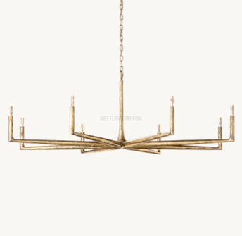 Handcrafted Metal Circle Chandelier Statement Lighting for Dining Room & Foyer 36-72 Inch | Thomler