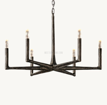 Handcrafted Metal Circle Chandelier Statement Lighting for Dining Room & Foyer 36-72 Inch | Thomler