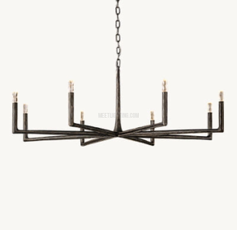 Handcrafted Metal Circle Chandelier Statement Lighting for Dining Room & Foyer 36-72 Inch | Thomler
