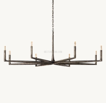 Handcrafted Metal Circle Chandelier Statement Lighting for Dining Room & Foyer 36-72 Inch | Thomler