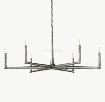Handcrafted Metal Circle Chandelier Statement Lighting for Dining Room & Foyer 36-72 Inch | Thomler