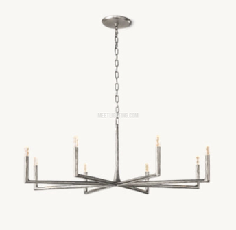 Handcrafted Metal Circle Chandelier Statement Lighting for Dining Room & Foyer 36-72 Inch | Thomler