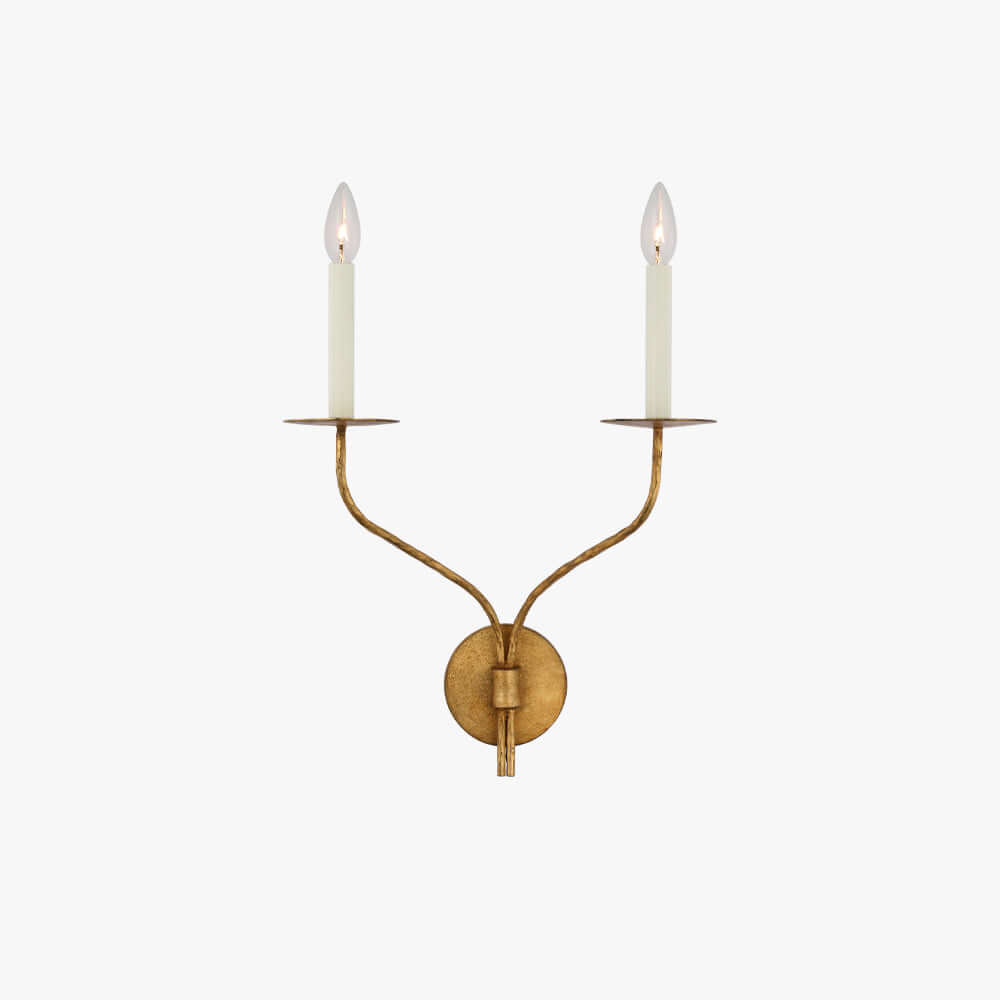 Wall Lamp Brass E14 40W 28.7 in Living Room Hallway Bedside Light Artistic Minimalist Accent | Thomler