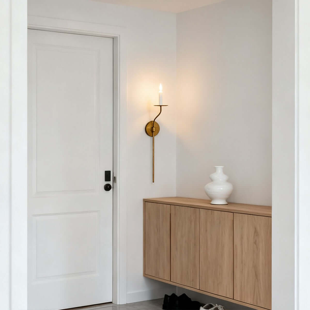 Wall Lamp Brass E14 40W 28.7 in Living Room Hallway Bedside Light Artistic Minimalist Accent | Thomler
