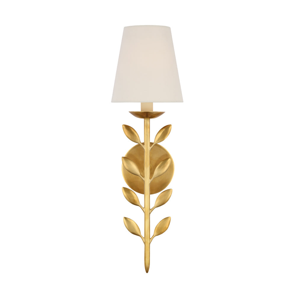 Wall Lamp Brass Fabric Shade 20 in Antique Gold Bathroom Vanity Lighting Sconce Dimmable E14 Indoor Outdoor | Thomler