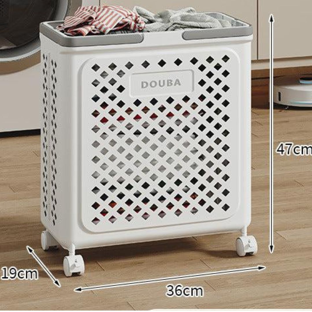 Rolling Collapsible Laundry Hamper with Wheels – Space-Saving Basket for Bedroom, Bathroom & Laundry Room | Thomler