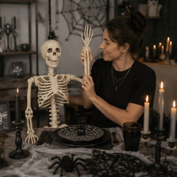 Articulated Skeleton Figure – Adjustable Limbs & Hanging Loop for Indoor & Outdoor October Displays | Thomler