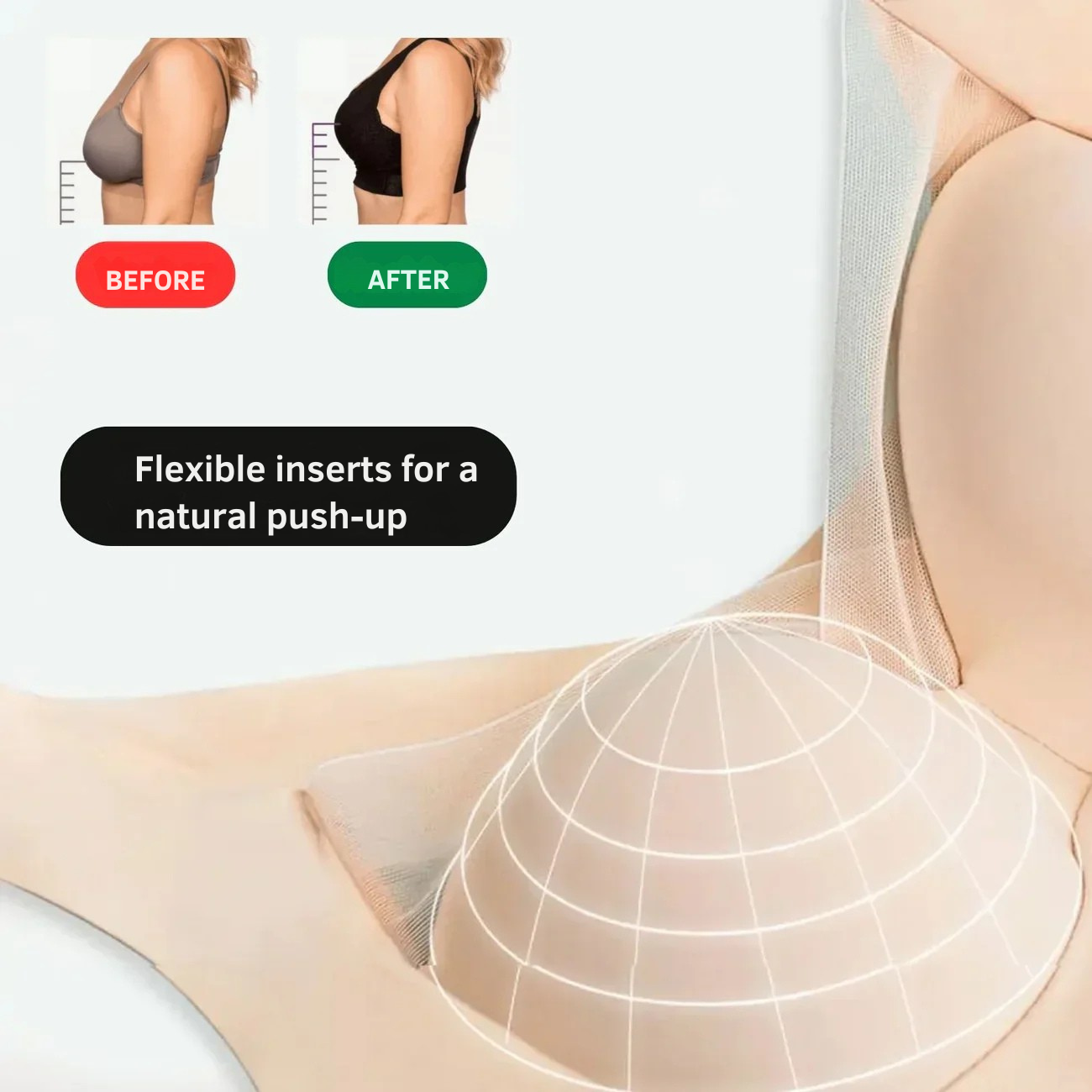 Wireless Lift Bra for Women Seamless Everyday Comfort Support Plus Size Wire-Free Pullover Bralette with Wide Straps | Thomler