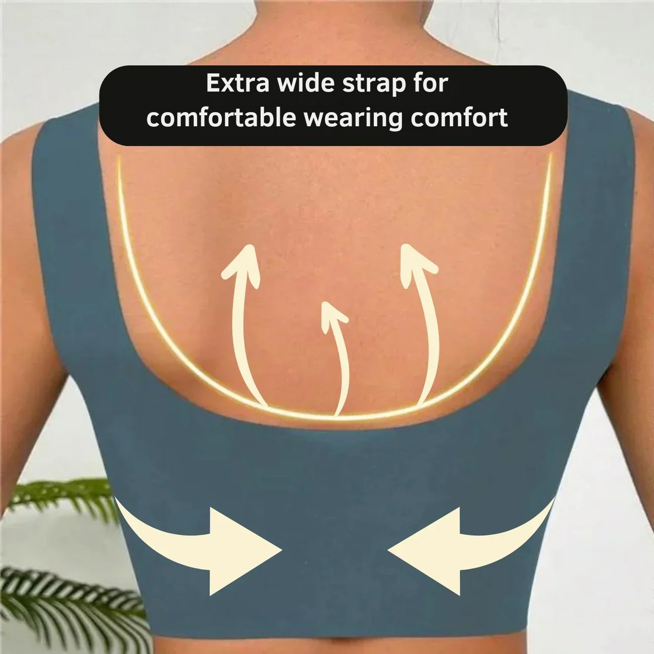 Wireless Lift Bra for Women Seamless Everyday Comfort Support Plus Size Wire-Free Pullover Bralette with Wide Straps | Thomler
