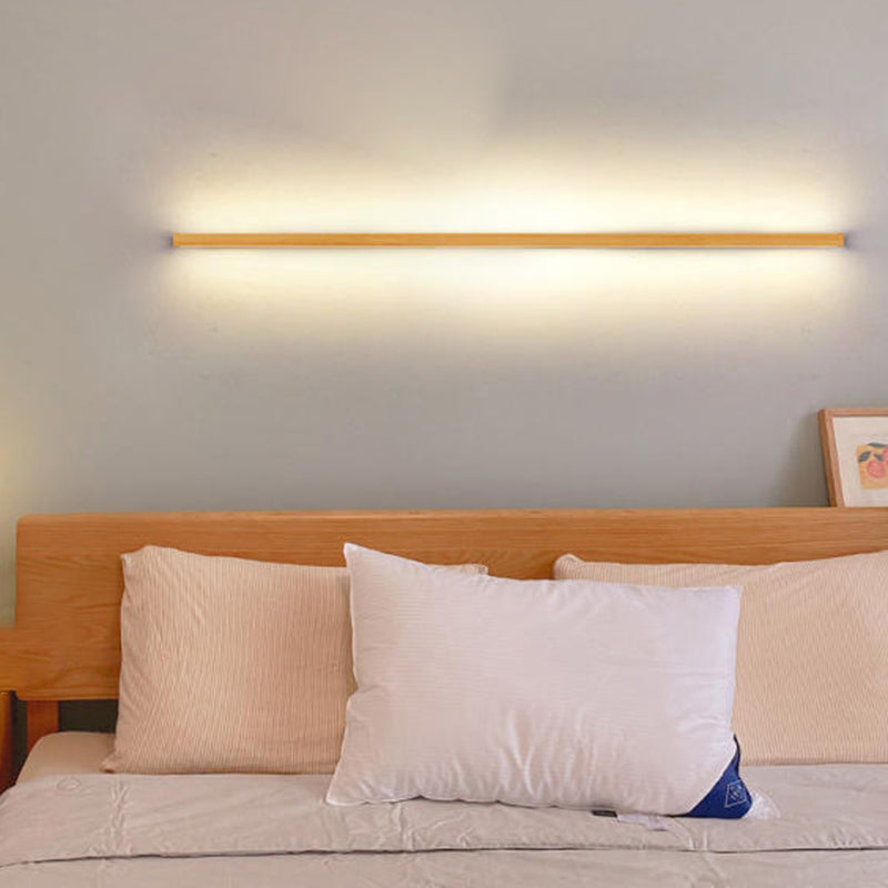 Wall Lamp Wood LED 23.6 in Vanity Bathroom Mirror Linear Modern Lighting Fixture Hardwired Minimalist Cabinet Light | Thomler
