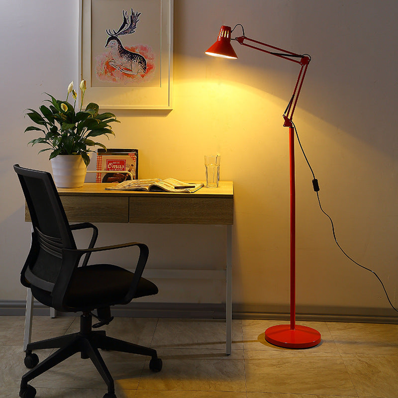 Floor Lamp Iron 43.3 in Adjustable Scandinavian Living Room Bedroom LED E26 Light | Thomler