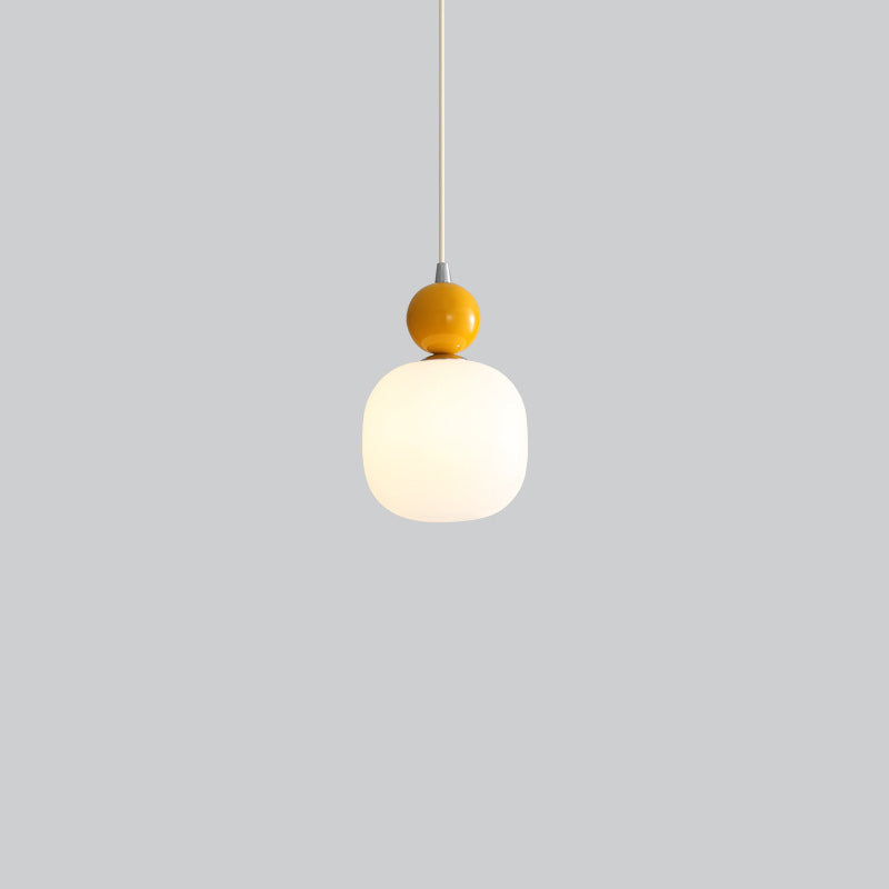 Glass Pendant Light G9 Socket Scandinavian Design Adjustable Cord Resin Frame Modern Ceiling Fixture for Dining Room Bedroom Kitchen | Thomler