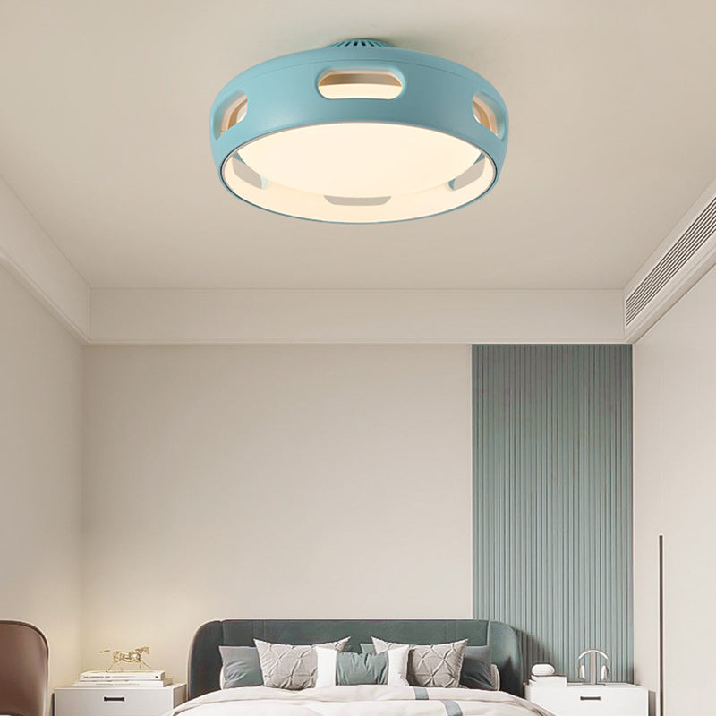 Ceiling Fan Light Acrylic 14.96 in White Nordic Hallway Living Room Bedroom Dimmable LED Remote Control | Thomler